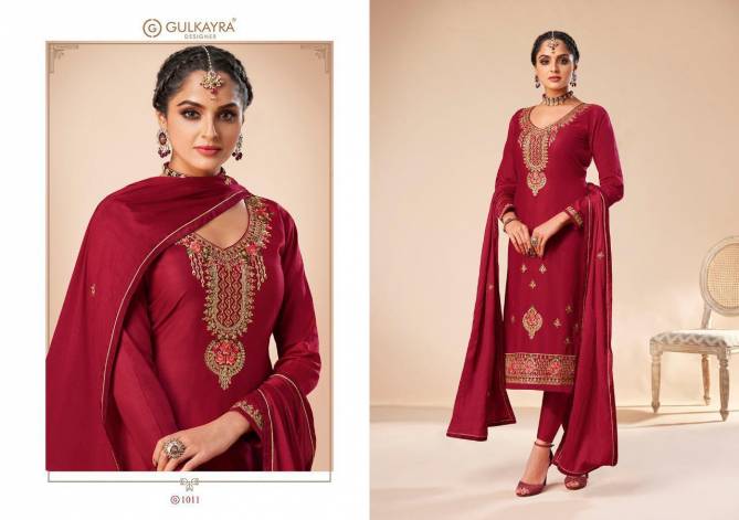 Gulkayra Shehnaaz Latest Designer Festive Wear Silk Churidar Salwar Suit Collection