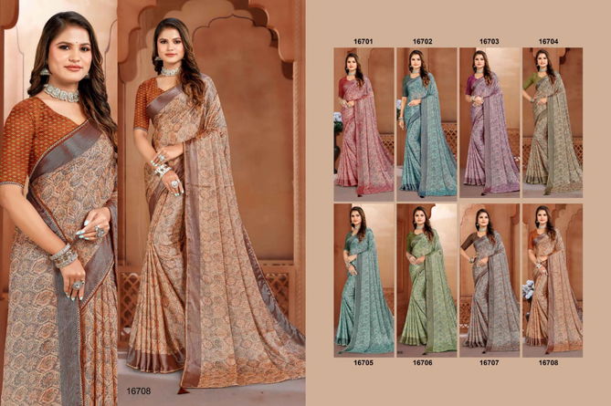 Blink It By Jalnidhi Heavy Chiffon Brasso Printed Saree Orders In India