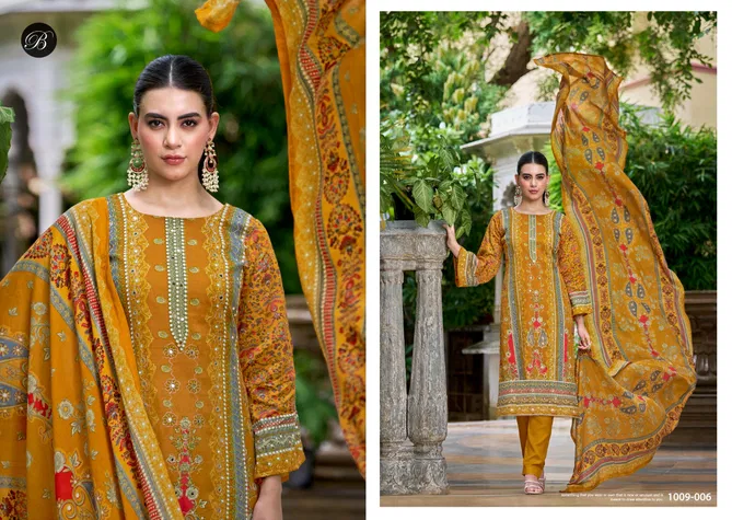 Sanjeeda By Belliza Jam Cotton Printed Dress Material Suppliers In India