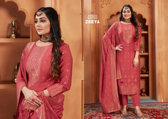 Zeeya By Panch Ratna Viscose Pashmina Dress Material Catalog