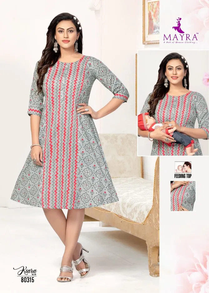 Mayra Kiara Vol 6 Printed Feeding Kurti Catalog
