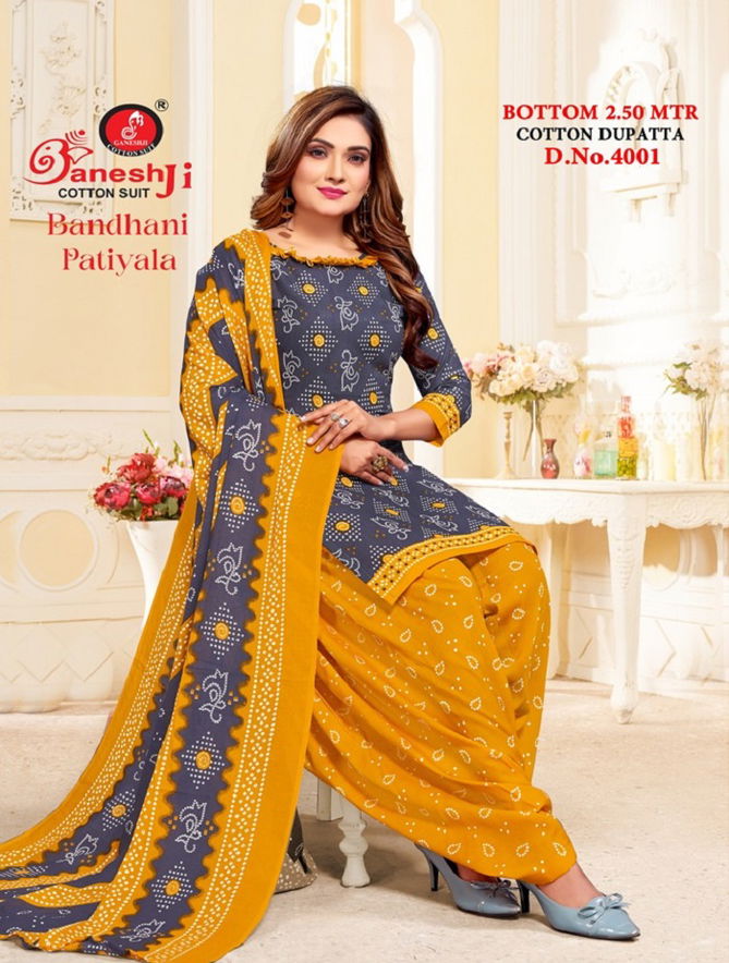 Bandhani Vol 4 By Ganeshji Patiyala Indo Cotton Dress Material Wholesale Clothing Distributors In India
