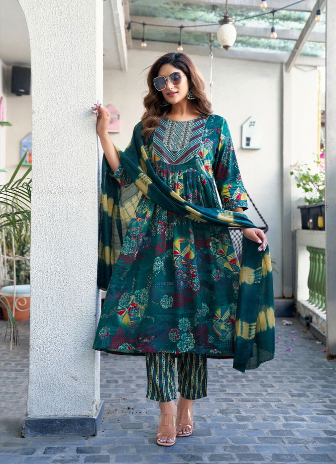 Shanaya Vol 7 By Mystic 9 Rayon Printed Kurti With Bottom Dupatta Orders In India