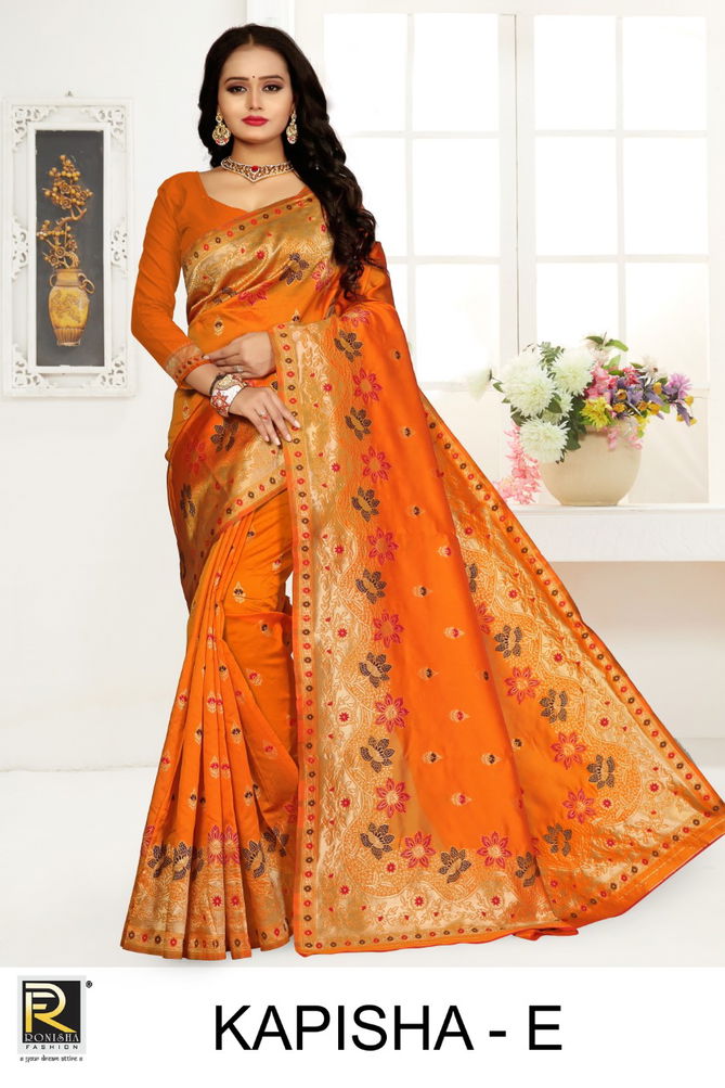 Ronisha Kapisha Latest Designer Premium Silk Fancy Casual Wear Saree Collection
