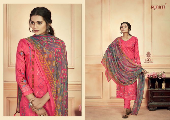 Romani Kalki Fancy Designer Ethnic Wear Jam Cotton Printed Dress Material Collection