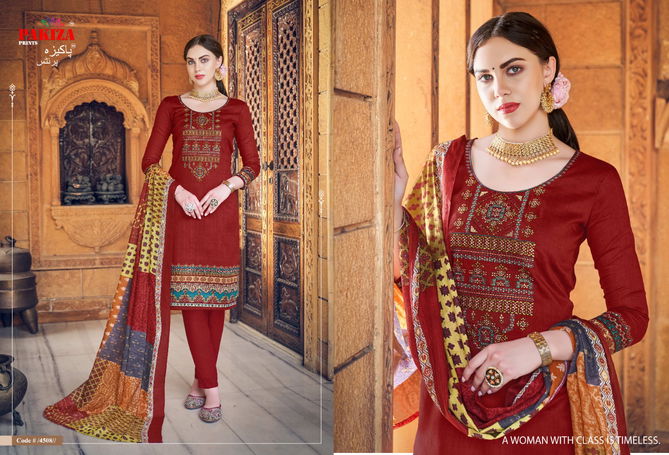 Pakiza Sana Safinaz 45 Latest Fancy Designer Heavy Casual Wear Embroidery Kashmiri Heavy Neck Work Dress Material Collection
