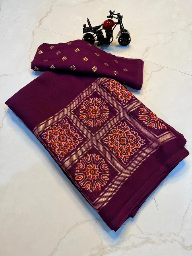 Wow Ajrakh Gajji Silk Daily Daily Saree Wholesale Shop In India