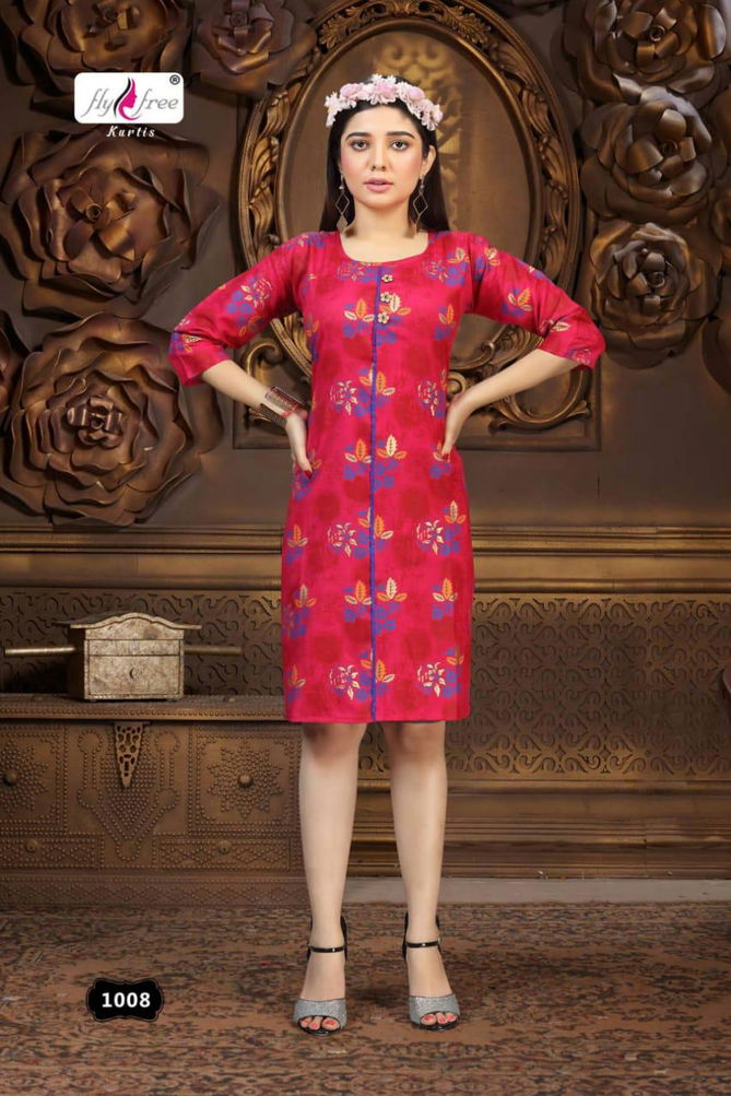 Fly Free Mehak Latest Fancy Designer Casual Wear Rayon Printed Kurti Collection