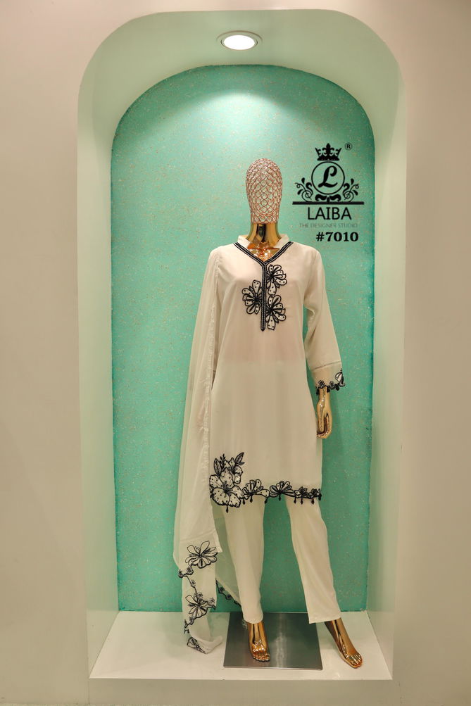 Laiba Am 7010 Georgette Ready Made Pakistani Suits Wholesale Market