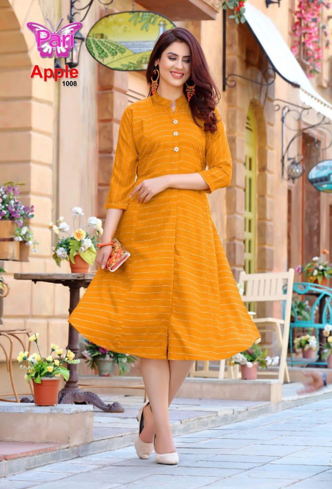 Pari Apple fancy Latest Regular Wear Lining Designer Rayon Kurtis Collection