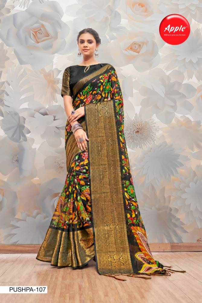 Apple Pushpa 1 New Exclusive Wear Cotton Silk Latest Saree Collection