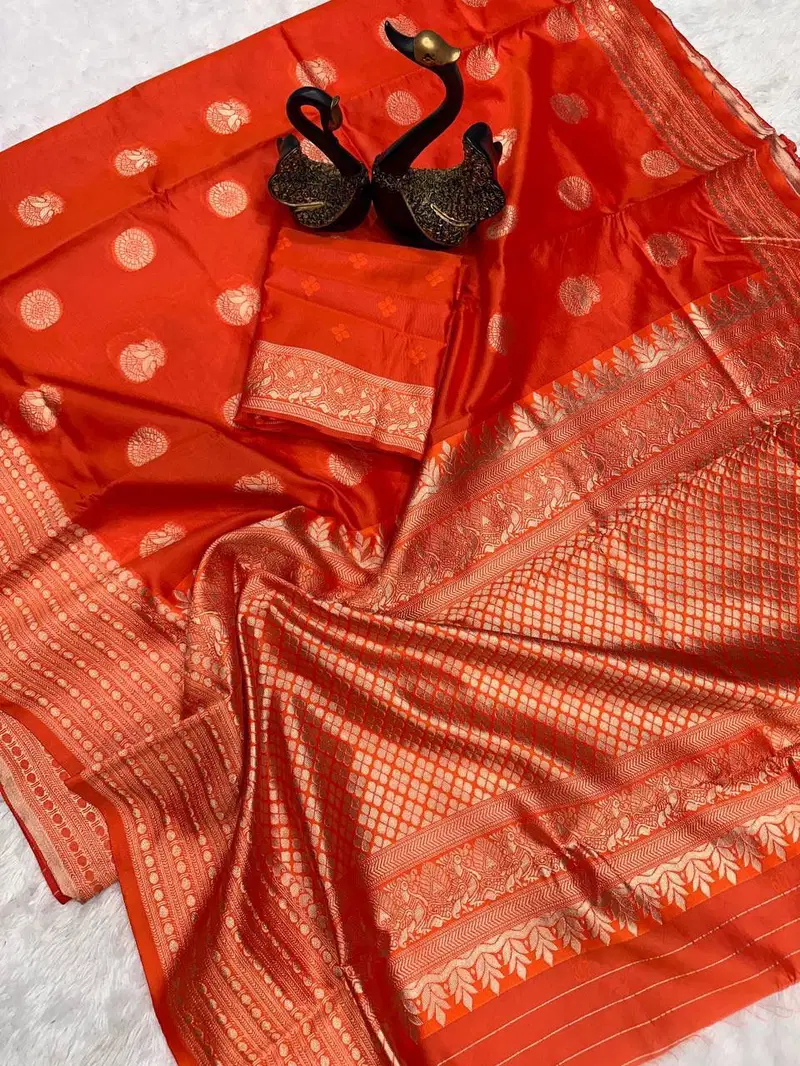 SF 772 Lichi Silk Banarasi Wedding Wear Saree Exporters In India