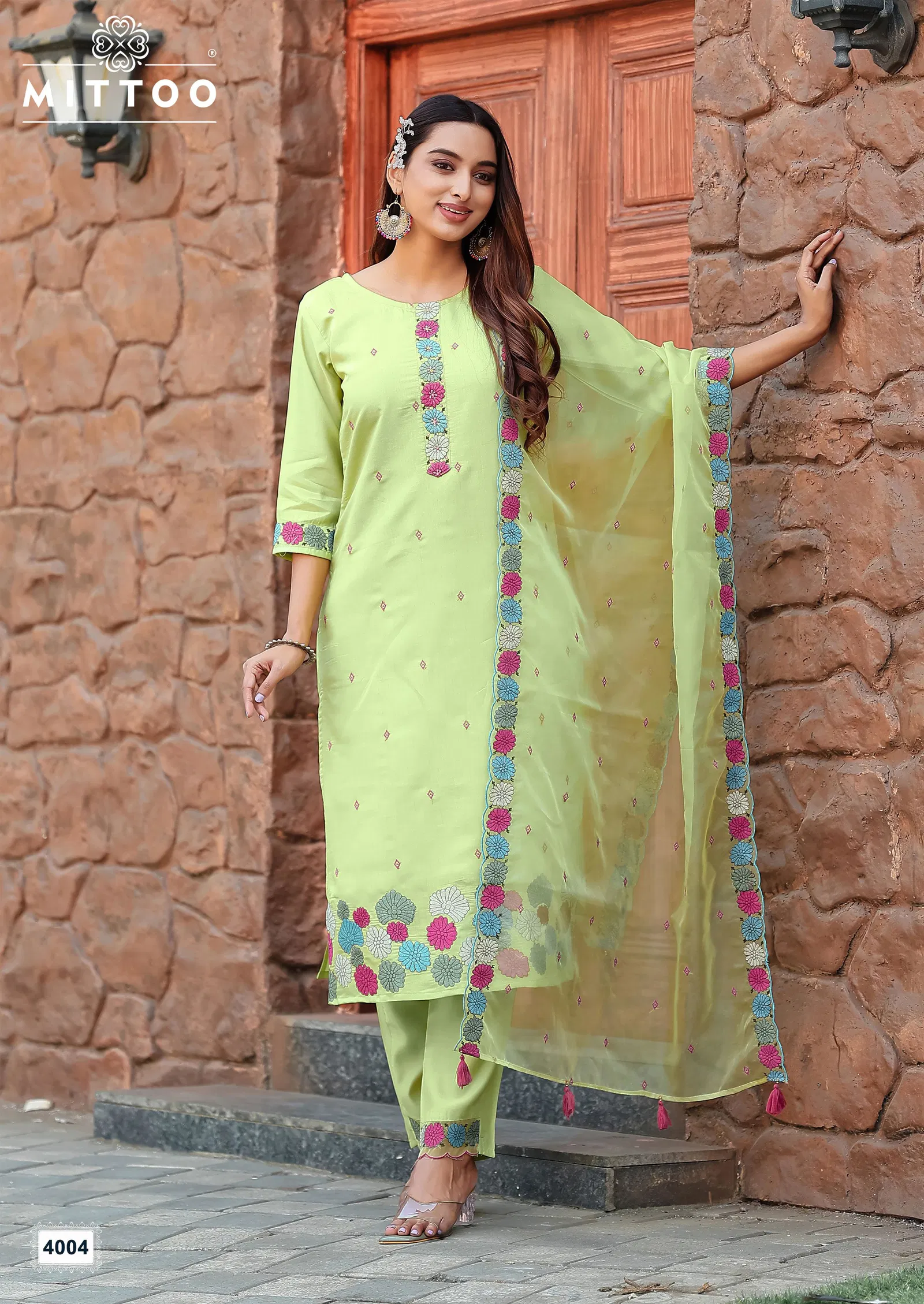 Saanj By Mittoo Modal Silk Kurti With Bottom Dupatta Orders In India