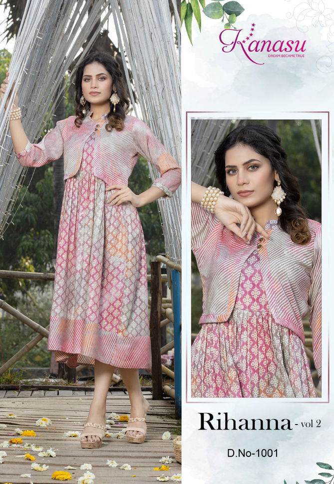 Kanasu Rihanna Vol 2 Heavy Rayon Capsule Printed Kurti Collection
