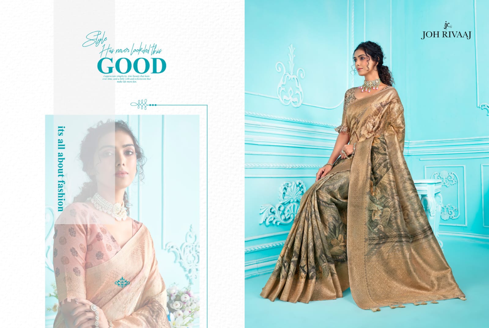 Jarosa By Joh Rivaaj Organza Designer Sarees Catalog