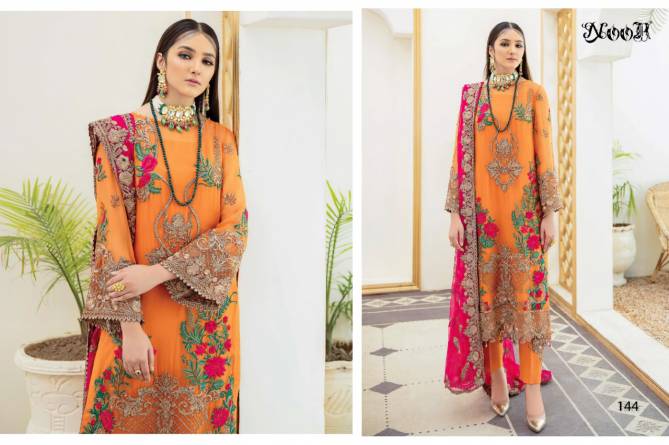 Noor Poshak Georgette Festive Wear Heavy Embroidery Pakistani Salwar Kameez Collection
