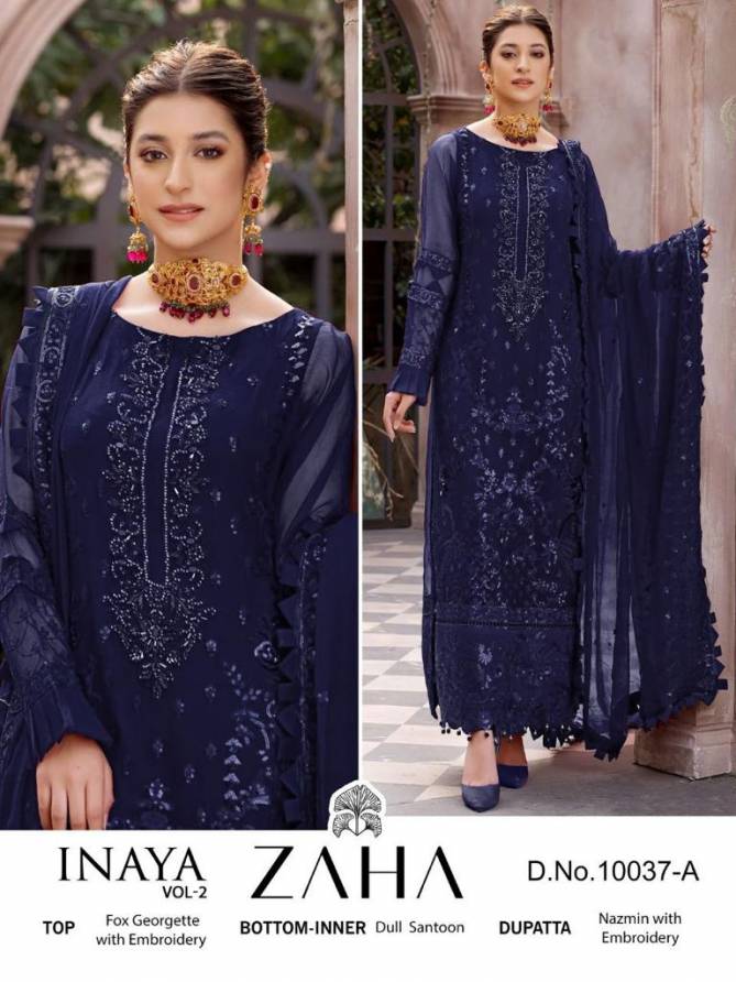 Inaya Vol 2 By Zaha 10037 Series Pakistani Salwar Suits Exporters in India