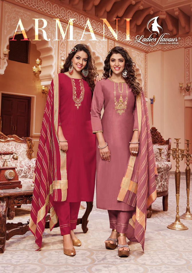 Armani By Ladies Flavour Viscose Readymade Suit Catalog