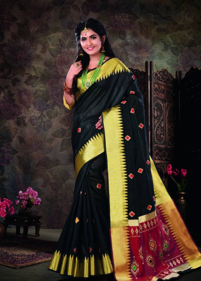 Sangam Shantipuri Latest Festive Wear Handloom Pure Crystal Silk Designer Sarees Collection