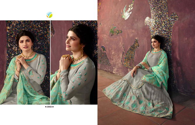 VINAY FASHION LIFE STYLE VOL-3 Designer Wedding Wear Fancy Embroidery  Muslin Satin Top With Printed Silk Georgetta With Embroidery Border Salwar Kameez Collection