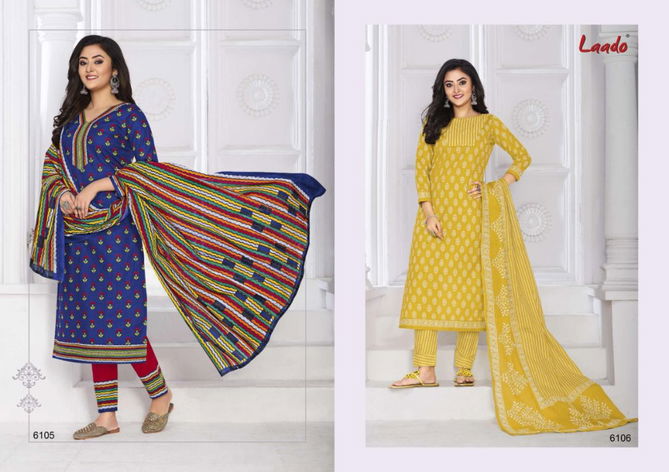 Laado Print 61 Fancy Regular Wear Cotton Printed Dress Material Collection