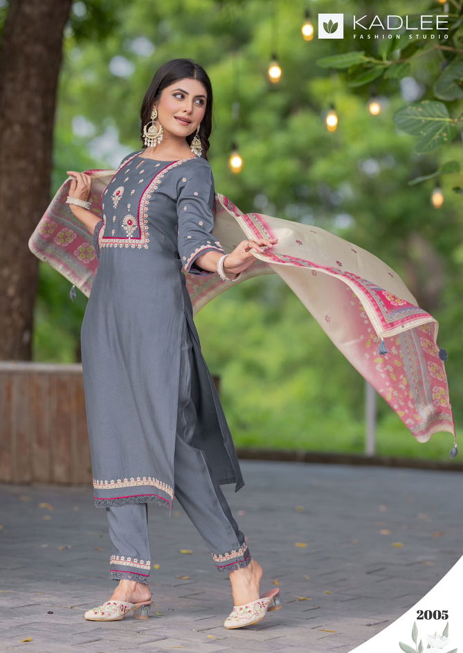 Nirvana By Kadlee Viscose Kurti With Bottom Dupatta Wholesale In India