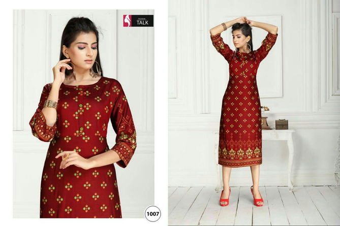 Ft Swiss Latest Fancy Casual Wear Heavy Rayon Printed Designer Kurtis Collection
