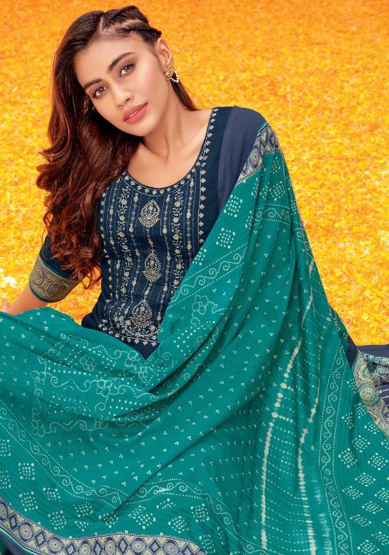 Suryajyoti Shaded 5 Satin Casual Daily Wear Cotton Printed Designer Dress Material