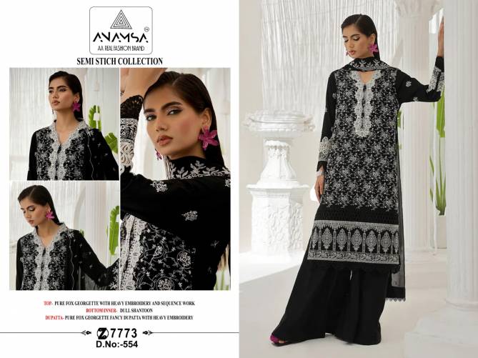 Anamsa 554 Faux Georgette Pakistani Suits Orders In India