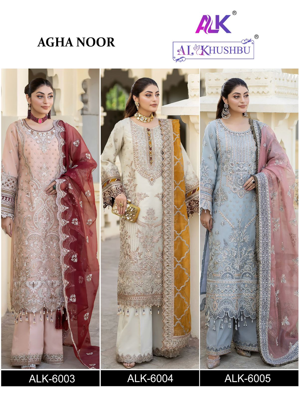 Agha Noor By Al Khushbu Georgette Pakistani Suits Wholesale Shop In Surat