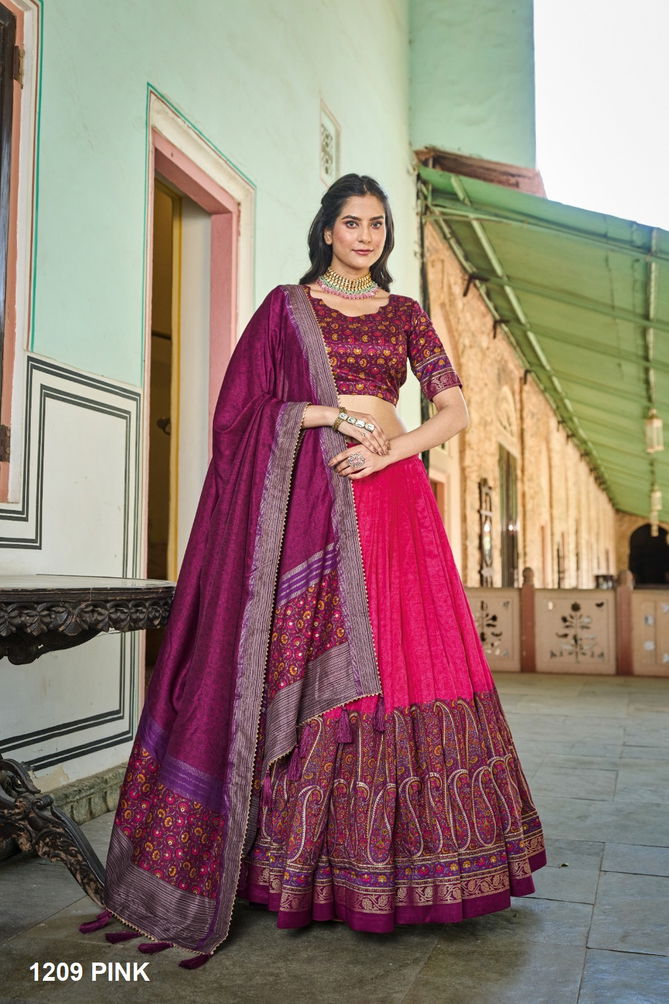 Sanaya By Aawiya Tussar Silk Occasion Lehenga Choli Wholesale Shop In Surat