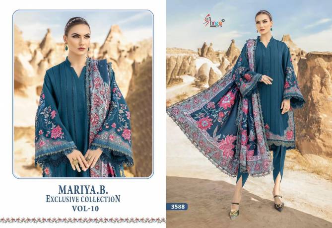 Maria B Exclusive Collection Vol 10 3385 To 3388 Rayon Cotton Pakistani Suits Wholesale Price in Surat
