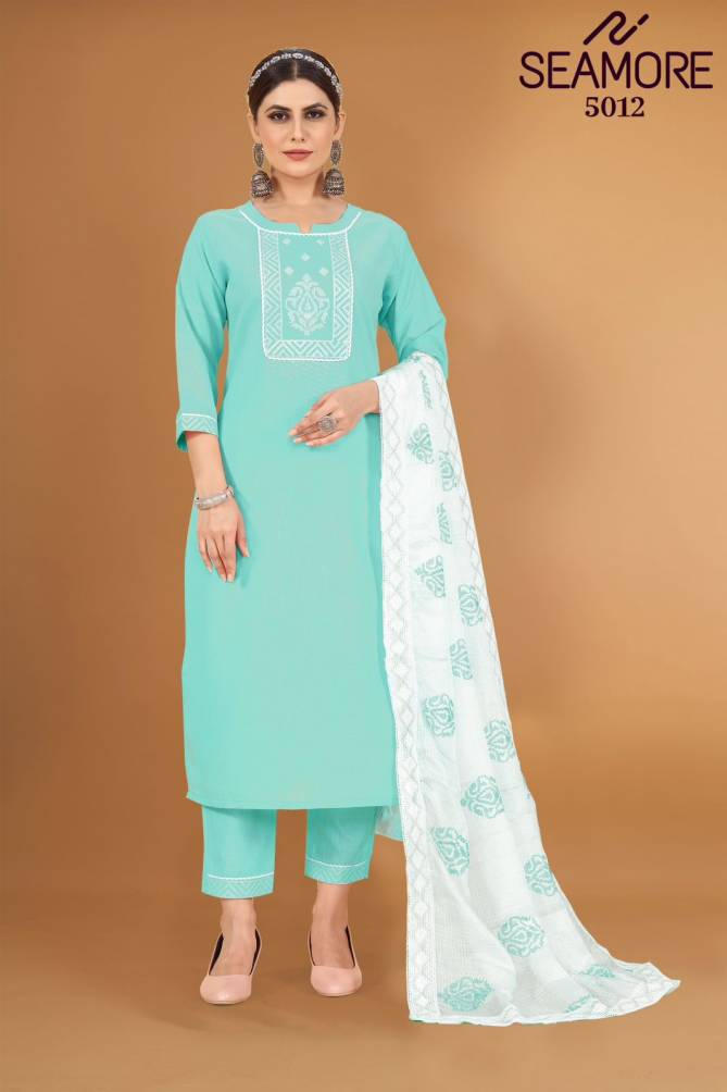 Noori By Seamore Cotton Slub Kurti With Bottom Dupatta Exporters In India