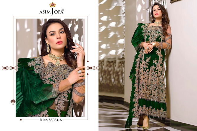 Asim Jofa 56084 Heavy Wedding Wear Embroider Pakistani Salwar Kameez Collection