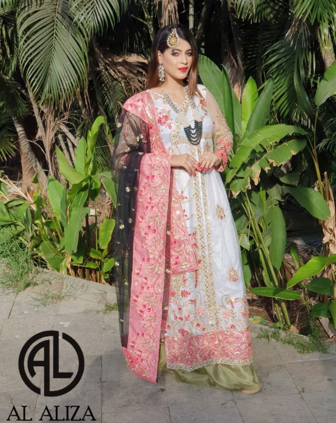 Al Aliza Block Buster Hits 2 Fancy Latest Designer Festive Wear Heavy Georgette With Heavy Embroidery Work Pakistani Salwar Suits Collection
