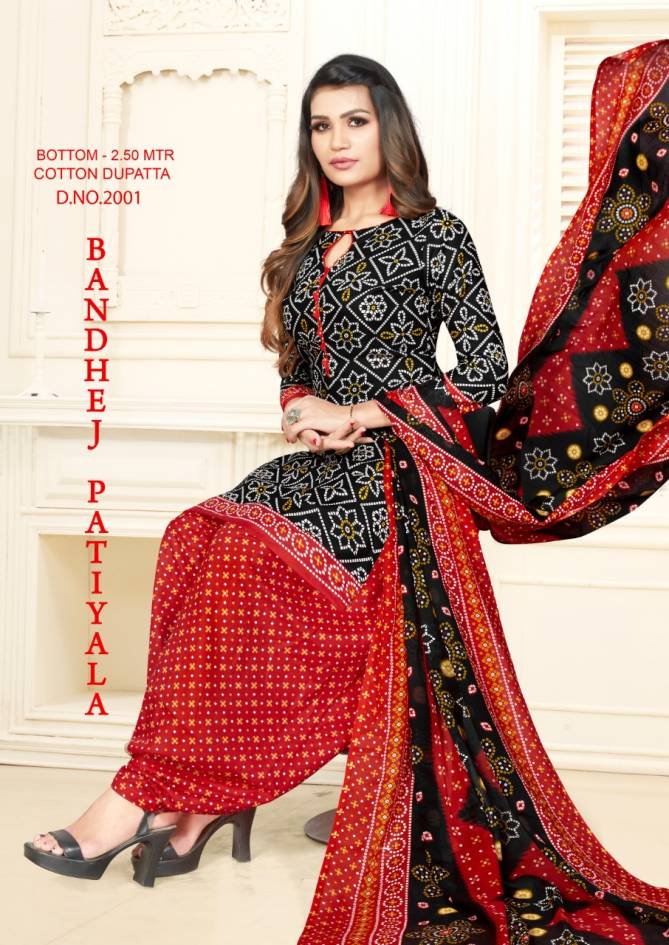 Bandhej Patiyala-2 Exclusive Bandhani Printed Cotton Daily Wear Dress Material Collection