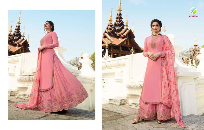 VINAY FASHION LIFE STYLE VOL-3 Designer Wedding Wear Fancy Embroidery  Muslin Satin Top With Printed Silk Georgetta With Embroidery Border Salwar Kameez Collection