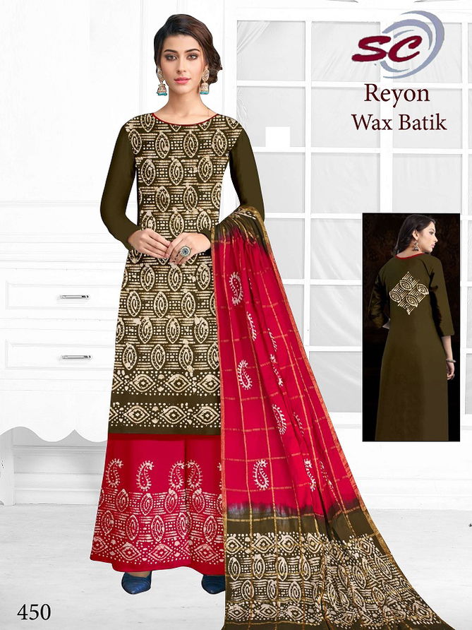 Sc Reyon Wax Batik Designer Casual Daily Wear Cotton Printed Dress Material Collection