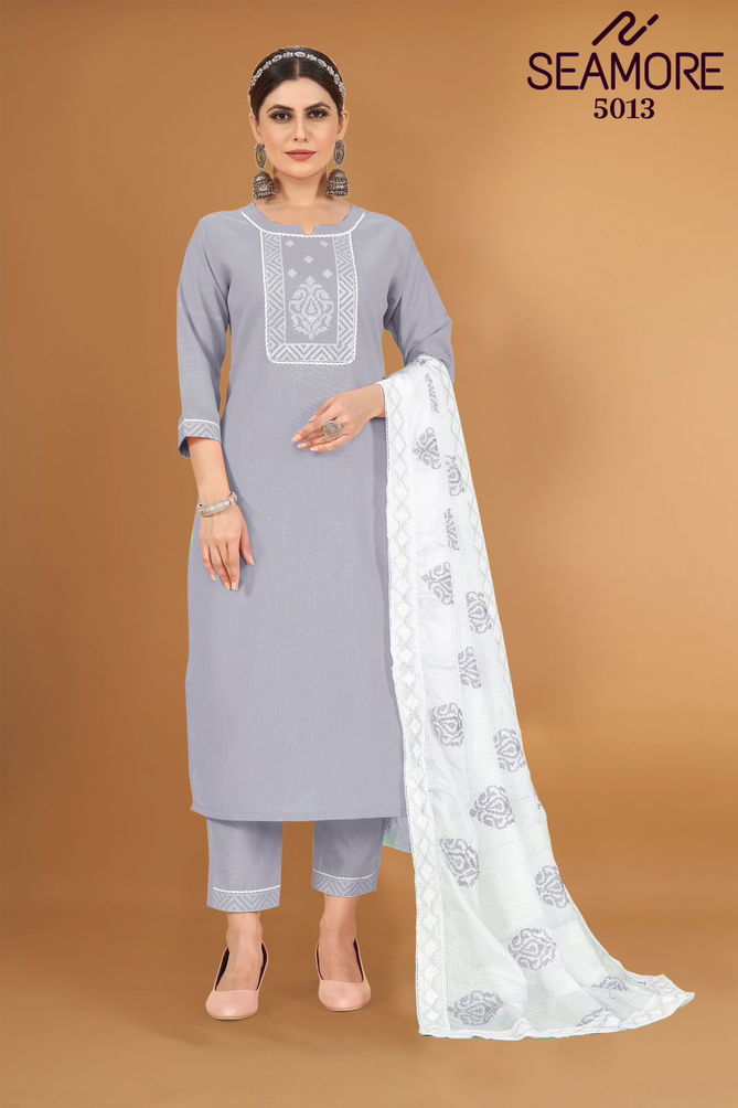 Noori By Seamore Cotton Slub Kurti With Bottom Dupatta Exporters In India