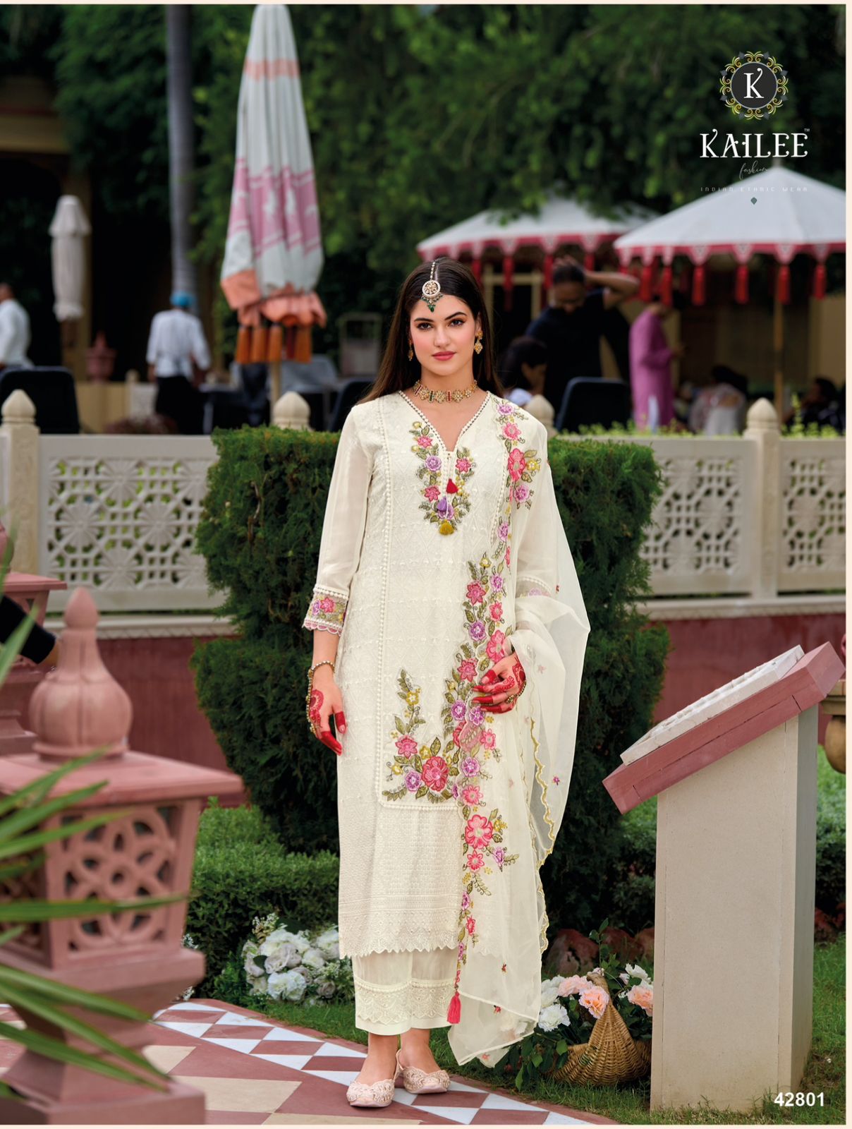 Alfaz By Kailee Viscose Organza Kurti With Bottom Dupatta Exporters In India