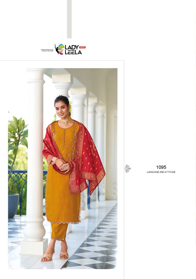  Libaas E Ishq By Lady Leela Embroidery Kurti With Bottom Dupatta