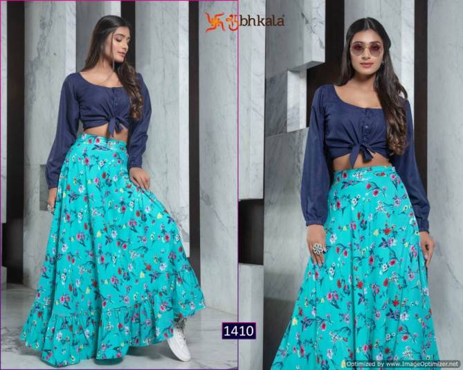 Subhkala Frill And Flare Vol 1 Latest Collection Of Fancy Party Wear Casual Wear Top With Skirt 