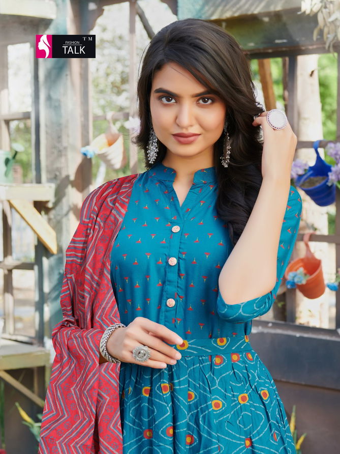 Ft Cocktail 1 Designer Latest Fancy Festive Wear Rayon Kurti With Dupatta Collection
