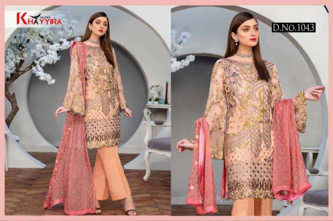 Khaariya Maryams Gold Vol -06 Heavy Embroidered Georgette Pakistani Dress Collection