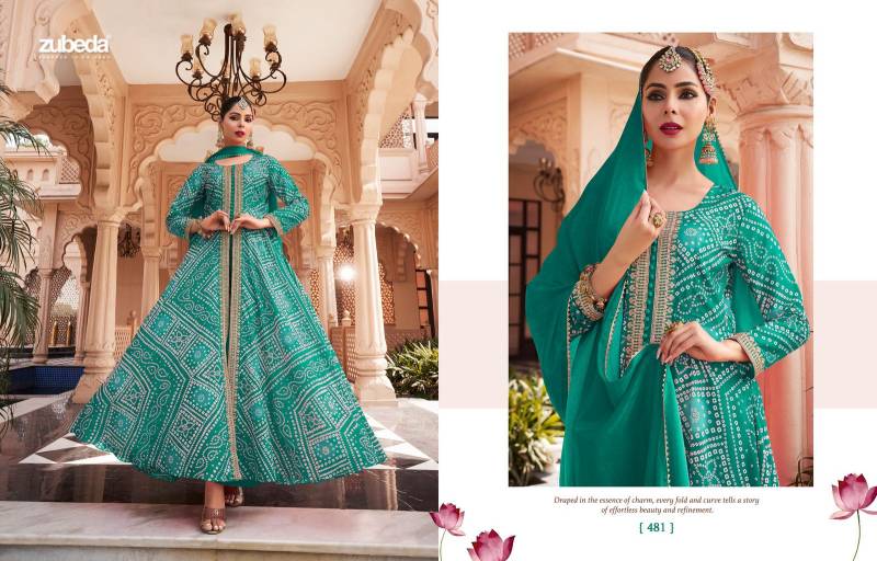 Zubeda Rang Mahal Chinon Silk Digital Printed Salwar Kameez Exporters In India