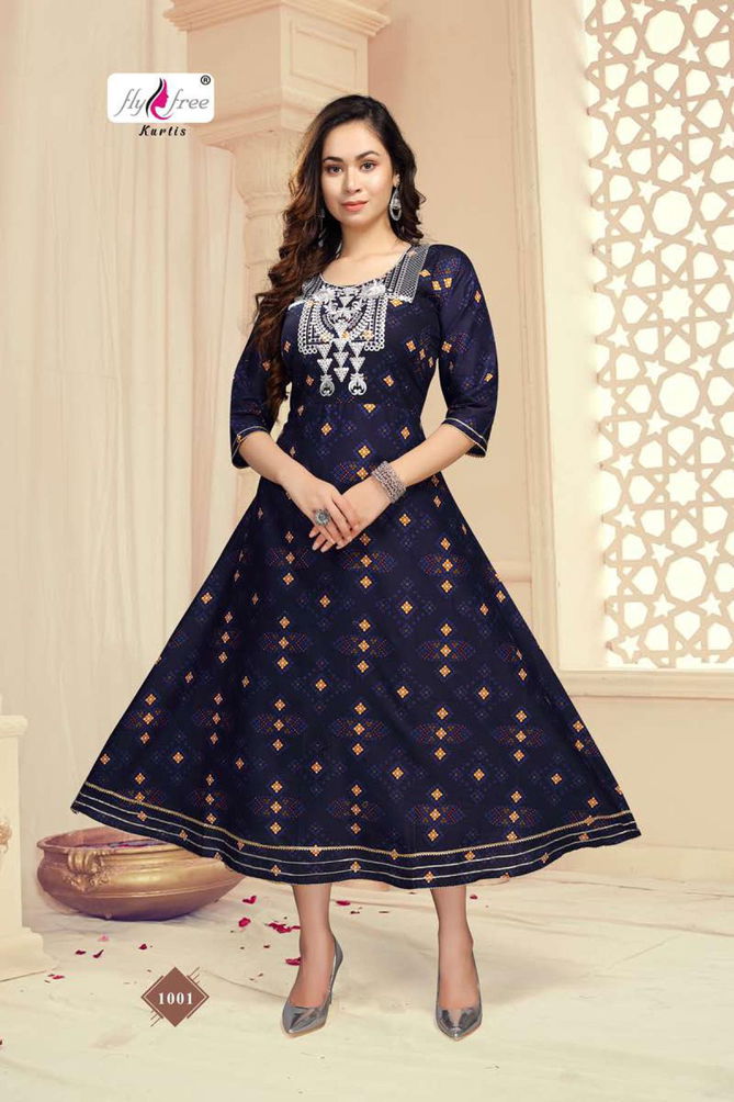 Fly Free Senorita Fancy Designer Ethnic Wear Anarkali Long Kurti Collection