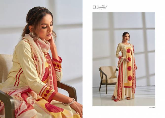 Zulfat Summer Grace Casual Wear Cotton Printed Dress Material Collection
