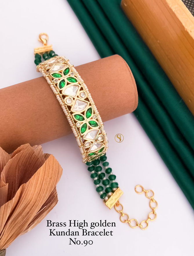 Brass Golden Kundan Bracelets Suppliers in India