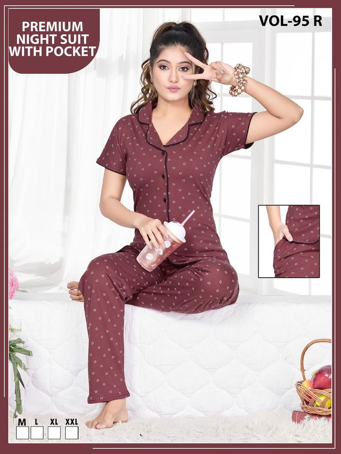 Fashion Talk C Ns Vol 95 Printed Hosiery Cotton Night Suits Catalog
