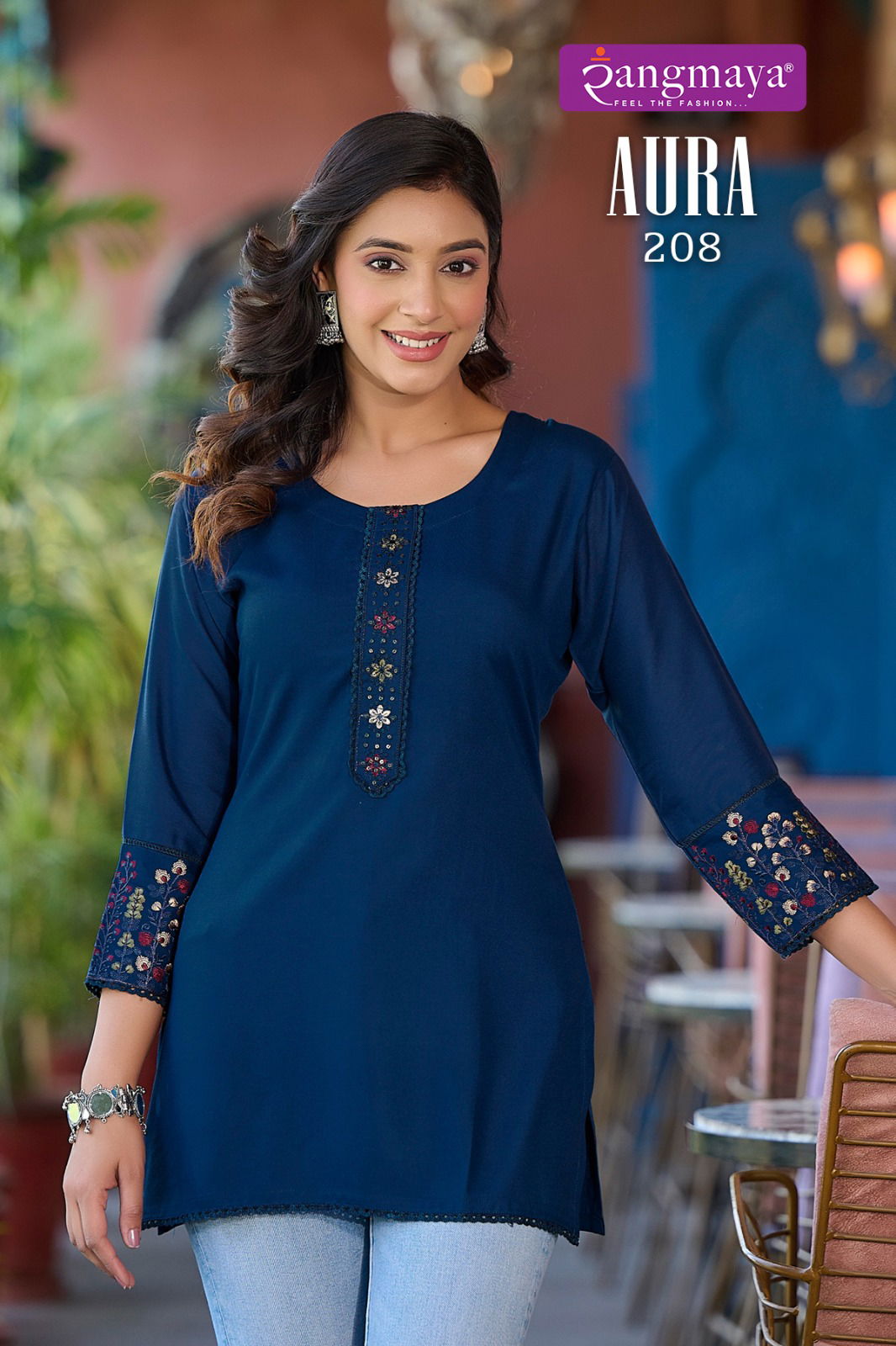 Aura Vol 2 By Rangmaya Rayon Tunic Ladies Top Exporters In India